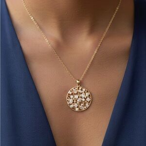 Swarovski Crystals 20K Gold Necklace